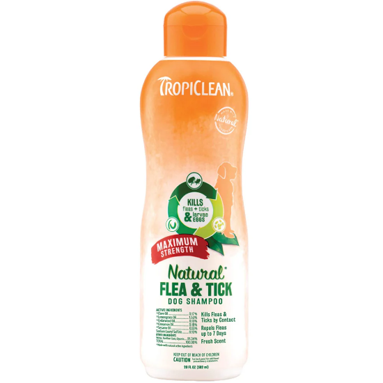 Picture of TropiClean Natural Flea & Tick Dog Shampoo – 355 ml